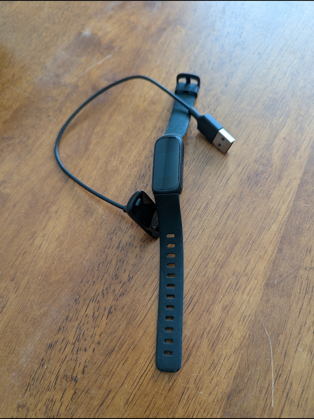 Black Fitbit Inspire Fitness Smartband with USB Charger